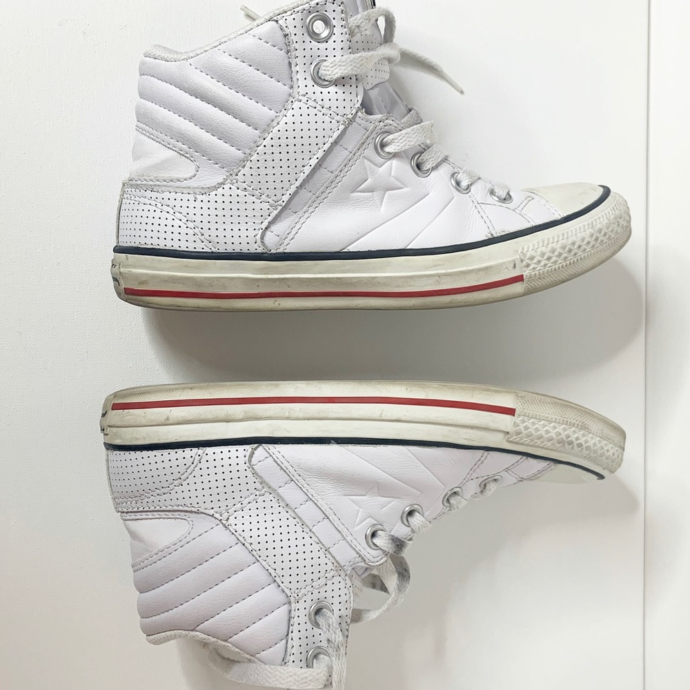 Converse cons all star high leather white sneakers